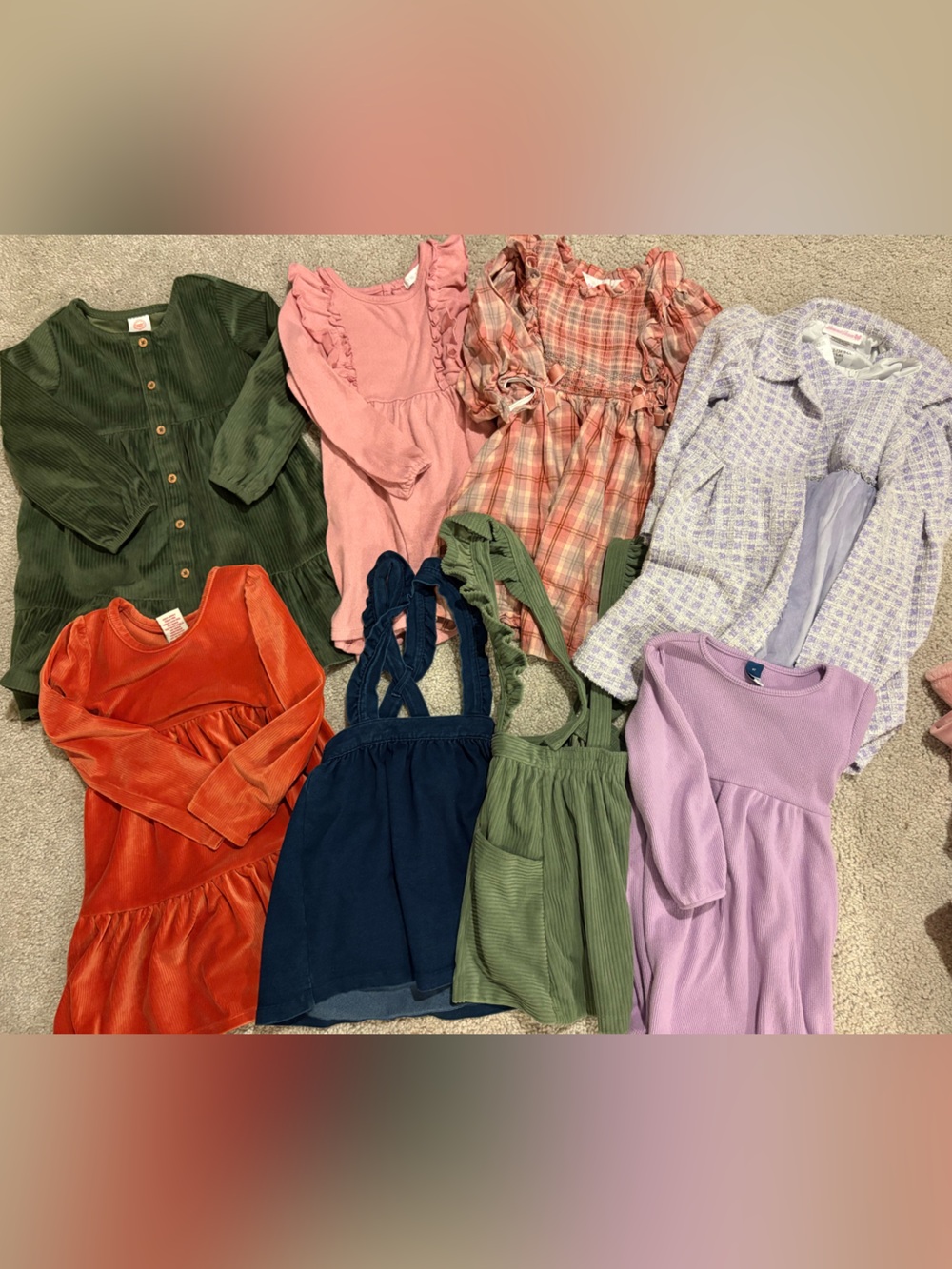 Bundle of Girls 4T fall and winter dresses and jumpers